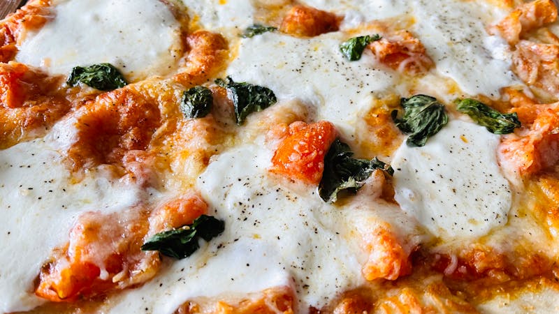 Build your own pizza with custom toppings